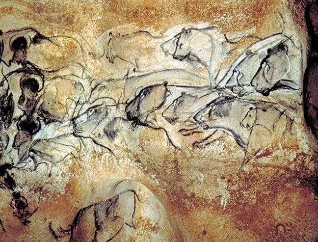 Chauvet Cave, Ardèche, France. Dated to: 30,000 to 28,000 B.C. | Once thought to house the oldest representational art, the more than 1,000 paintings of predators like lions and mammoths are unmatched in their sophistication. DRAC Rhone-Alpes, Ministere de la Culture / AP Images